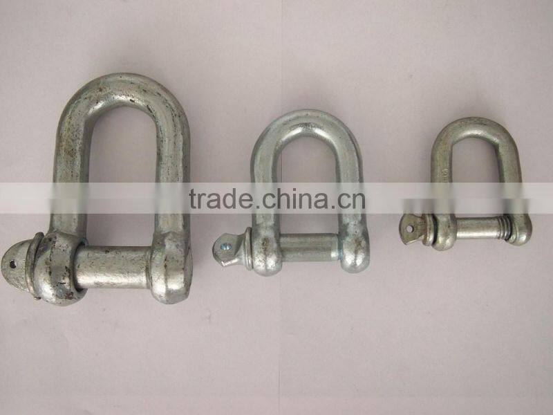 Various size galvanized carbon steel forged d shackles