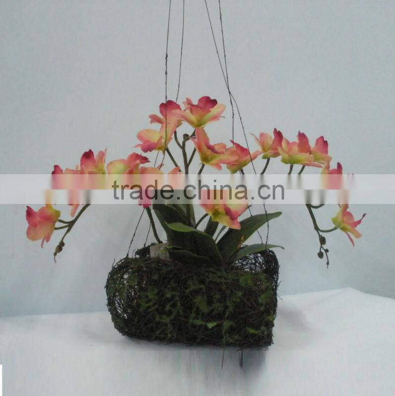 Artificial Latex Slipper Orchids Flowers,Artificial Hanging Slipper Orchids