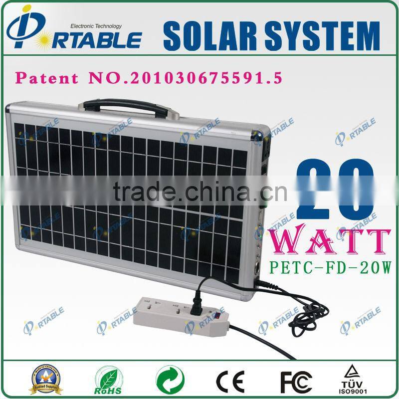 20w Solar home system for lighting, Fan,TV etc/portable solar home system/solar generator
