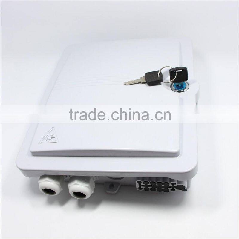 Two inlet port Plastic shell Fiber optic distribution box