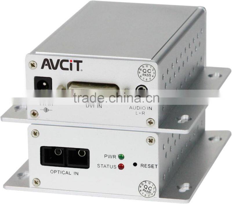 DVI Extender over Optic Fiber Signal Extender