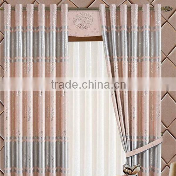 2015 new design foil curtain fabric for living room