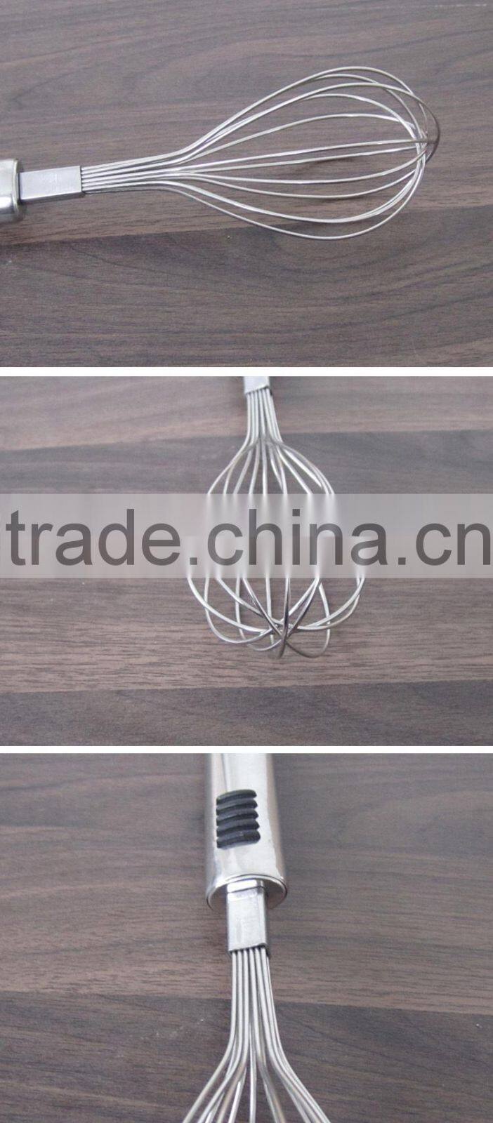 Manual stainless steel mixer beat eggs household blender bold stainless steel round bar handle Small Medium Large Whisk D08