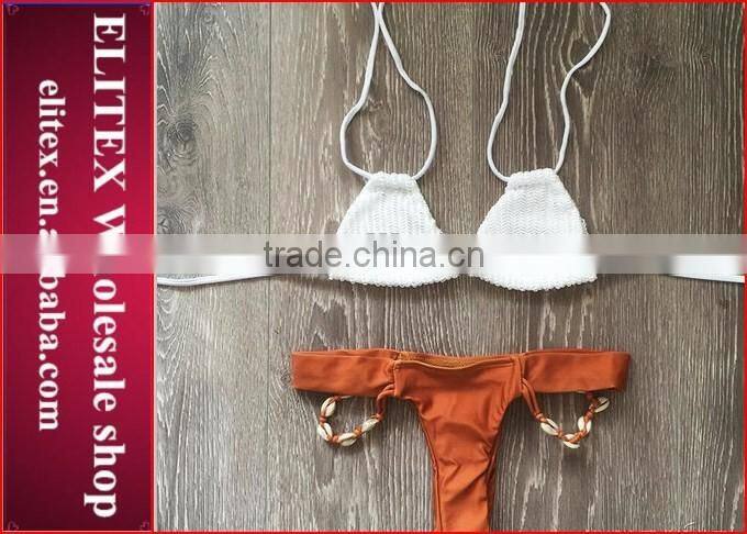 2017 Newest brazilian leaves sexy print brazilian bikini CK367