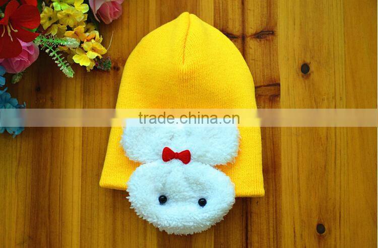 Cute Winter Rabbit Ear Flap Warm Baby Hat Toddler Kids Beanie Crochet Cap