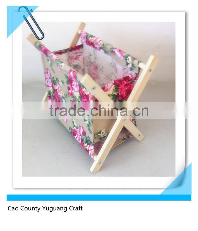 Foldable Two Floor Magazine Shelf Wooden Magazine Rack