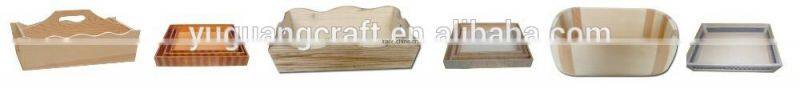 wooden carrying crate tray with handles unfinished wood serving tray