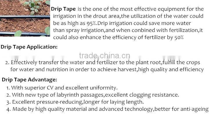PE drip tape irrigation drip tape/tube/pipe