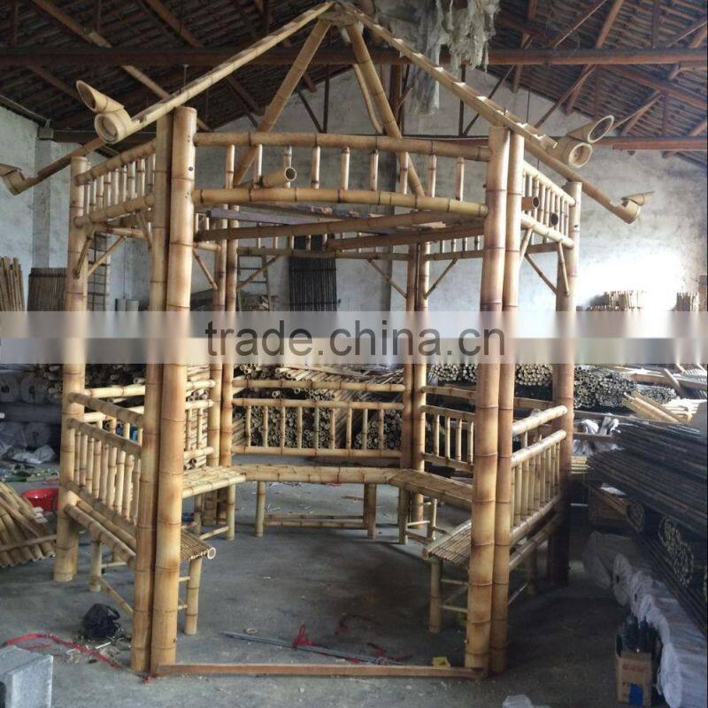 FD-20160316 Cheap garden bamboo gazebo/pavilion/house