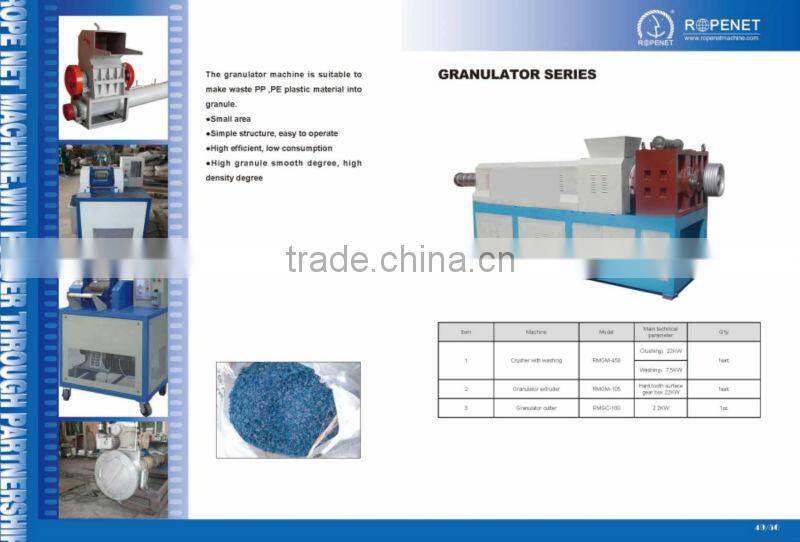 pp plastic recycling granulator