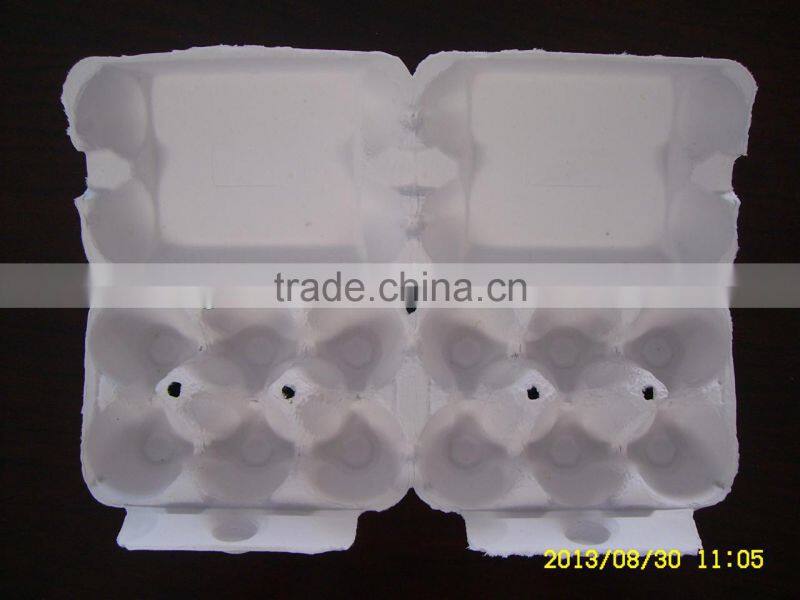 paper pulp egg cartons of white colour