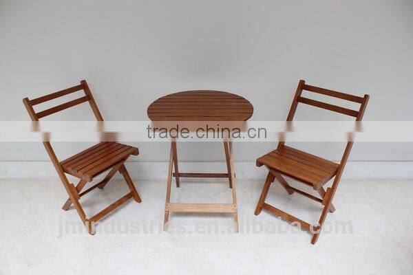 Wood Folding Round Picnic Table