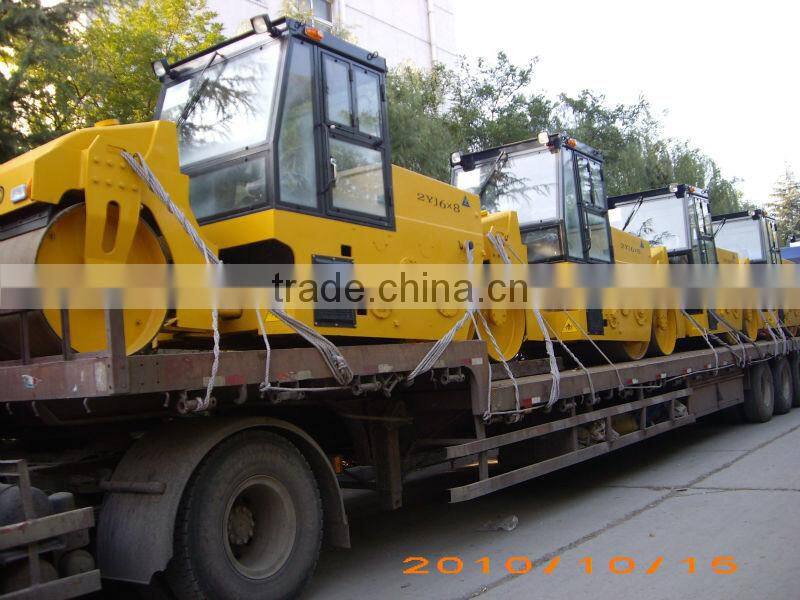 With CE small working mass double drum static road roller