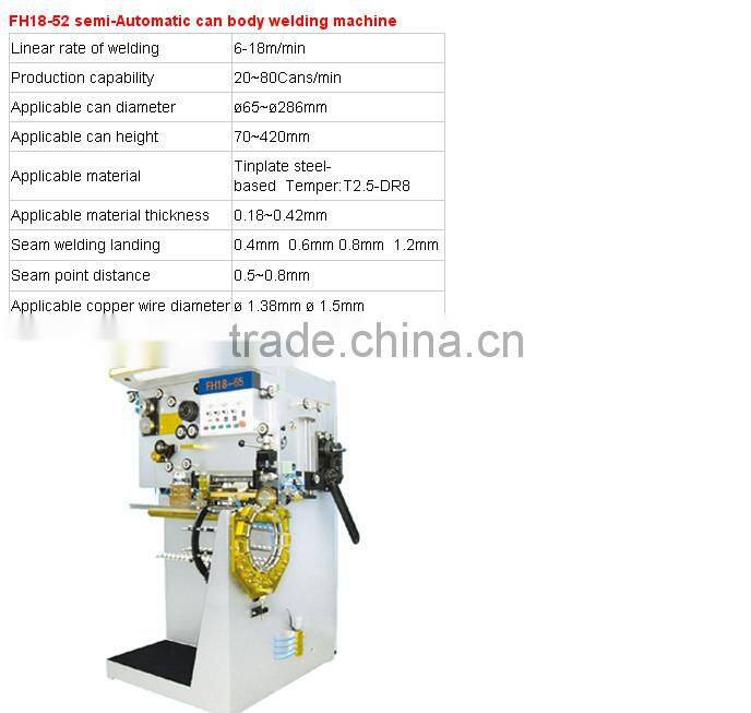 Complete producing equipments for 1-5L round metal tin can