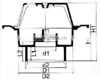 UPVC roof drain DIN plastic roof drain/roof drain/UPVC roof drain/plastic roof drain