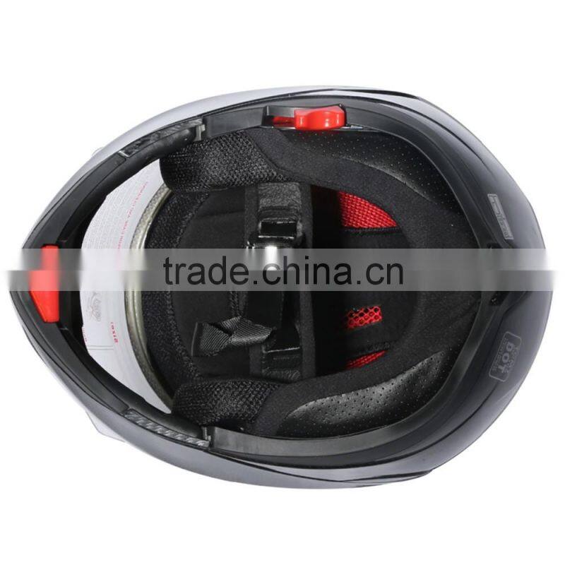 DOT Carbon Modular Dual-Visor Flip Up Sun Motorcycle Full Face Helmet S M L XL