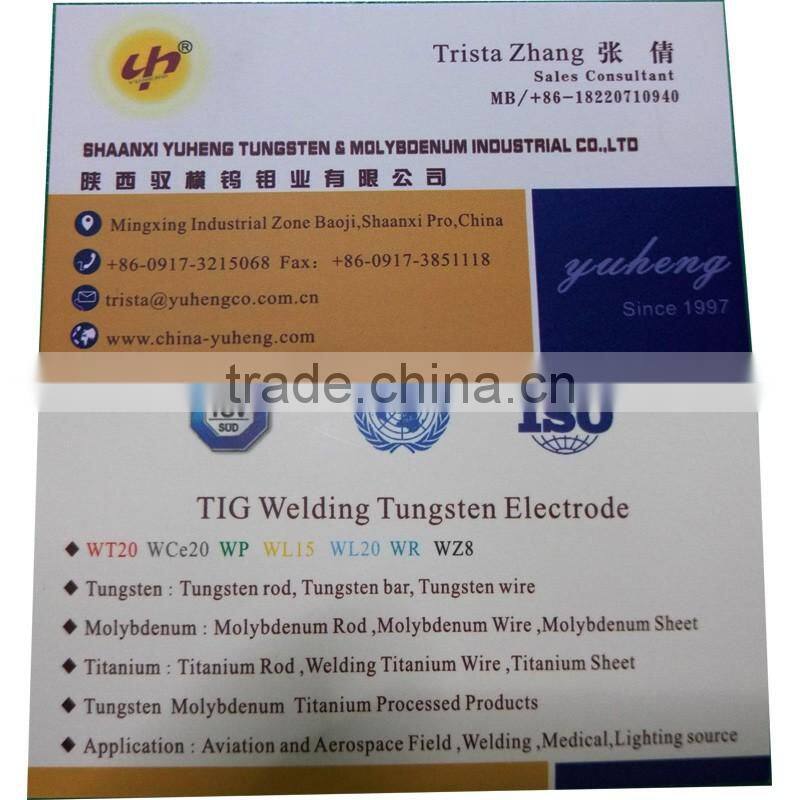 Tungsten Wolfram Electrodes for electroplating