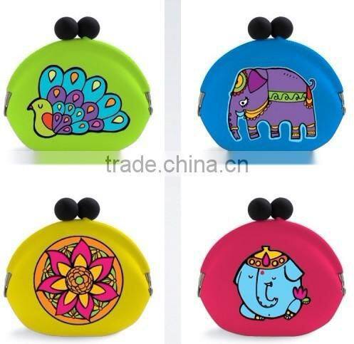 Colourful Luminous LED Small Silicone Cosmetic Bag /Mini Silicone Coin Bag/Purse