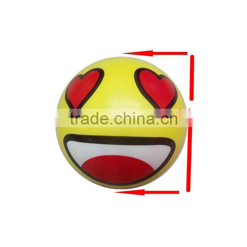 Promtional LED 12 Emoji PVC Child Toys Bouncing Balls