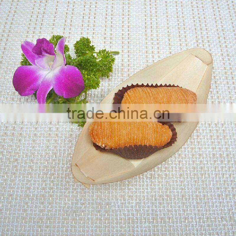 Top grade trade assurance veneer wooden food sushi tray disposable wooden sushi boat