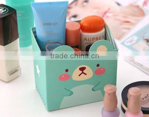 2514 Cute animal paper storage box custom stationery pen holder wholesale