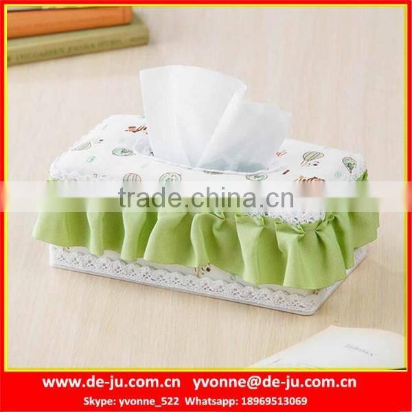 Pastoral Style Lace Floral Tissue Box
