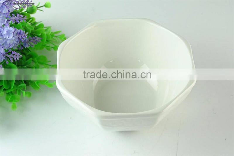 Hot sale round porcelain popcorn bowl white Bowl Cheap Ceramic Bowl ceramic porcelain for kitchen