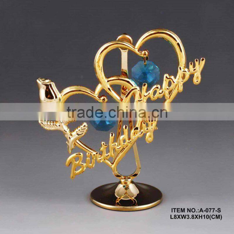 24k gold plated valentine heart for gifts