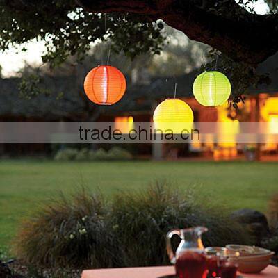 Custom color outdoor collapsible led solar paper lantern for decoration
