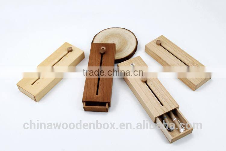 Novel and practical good-looking solid wood pencil box designs
