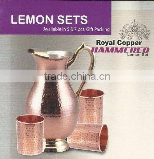 copper & stainless steel water glass