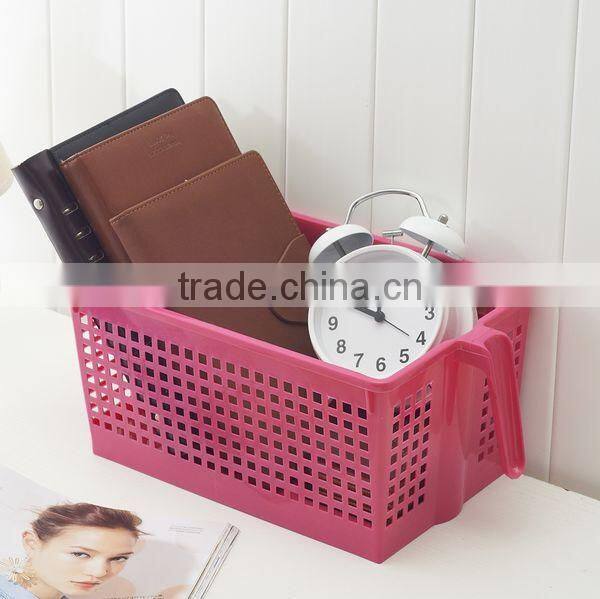 Bathroom With Handle Plastic Storage Basket
