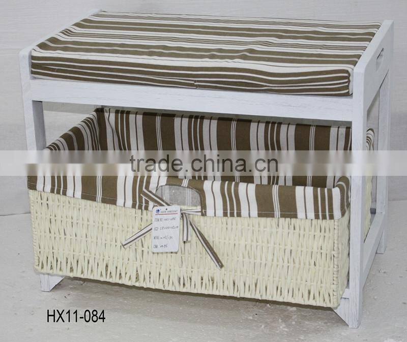 Comoda Banco Asiento para Vestibulo Pasillo Bano Dormitorio Blanco Nuevo