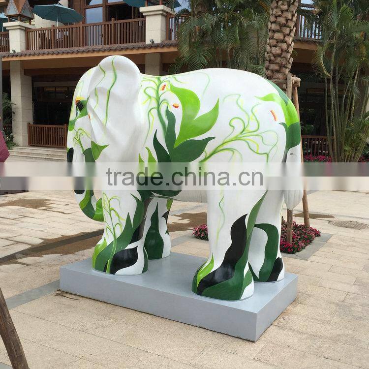 Fiberglass garden elephant sculpture