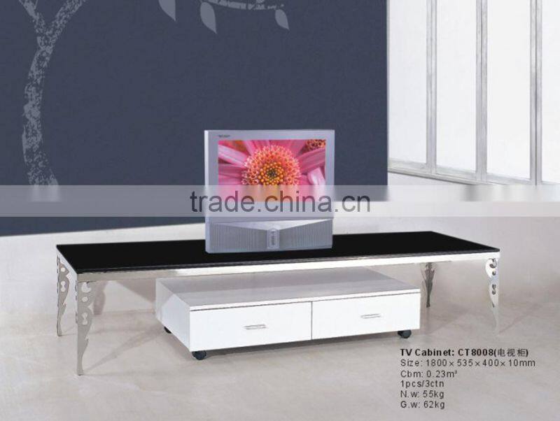 CT8017 new design metal new model modern tv stand showcase