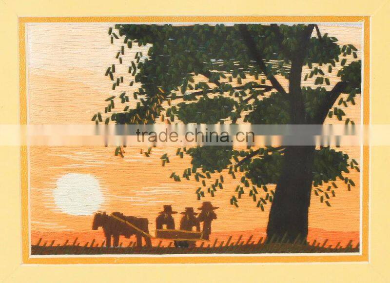 Wholesale 2016 beautiful hand-embroidered painting/ embroidery from Vietnam