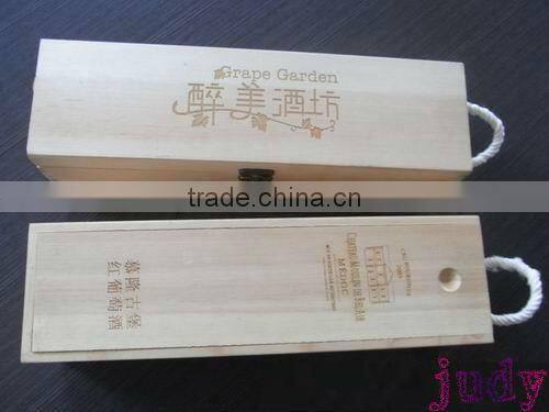 custom solid pine cheap wooden wine boxes wholesale