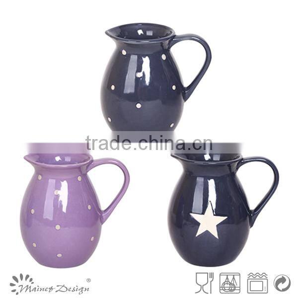 2016 Delicate Crockery Stoneware Houseware dots pattern Pitcher
