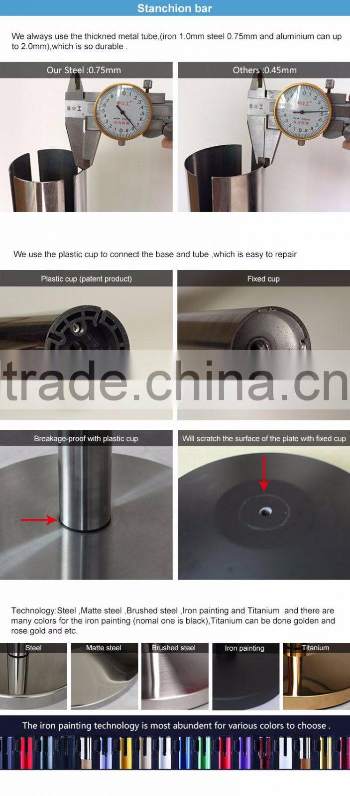 queue line stand&barrier Stand Stainless Steel