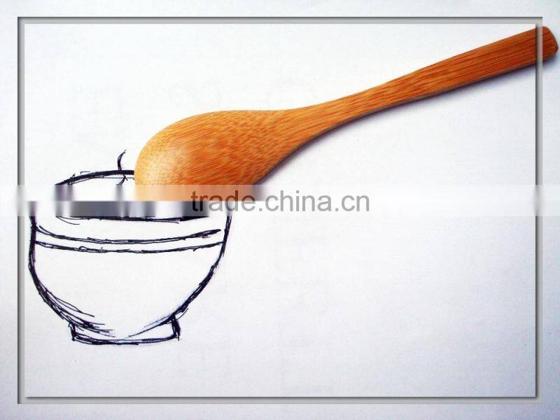 Outdoor picnic portable wooden bamboo spoon,hotel or dining room disposable spoon