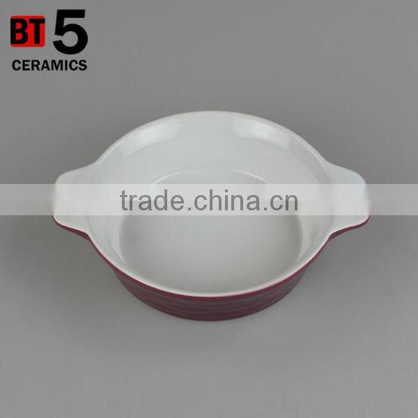 BT5-SD09V stoneware 2tones 1.2L baking dishes