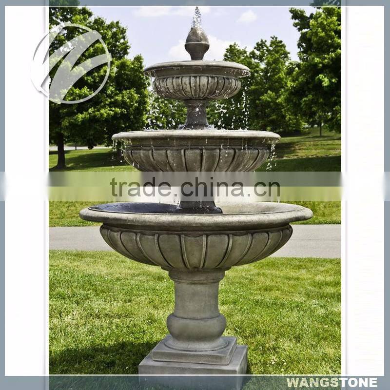Three Tiers Stone Molds Of Water Fountain