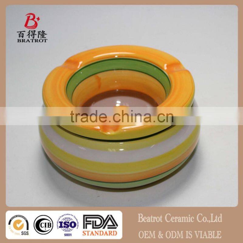 ceramic ashtray with handpainting
