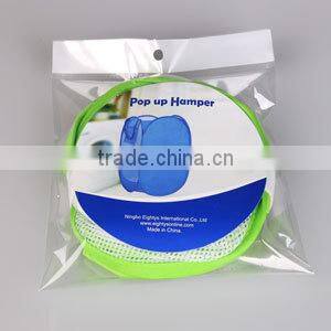 Polyester mesh folding pop up laundry hamper