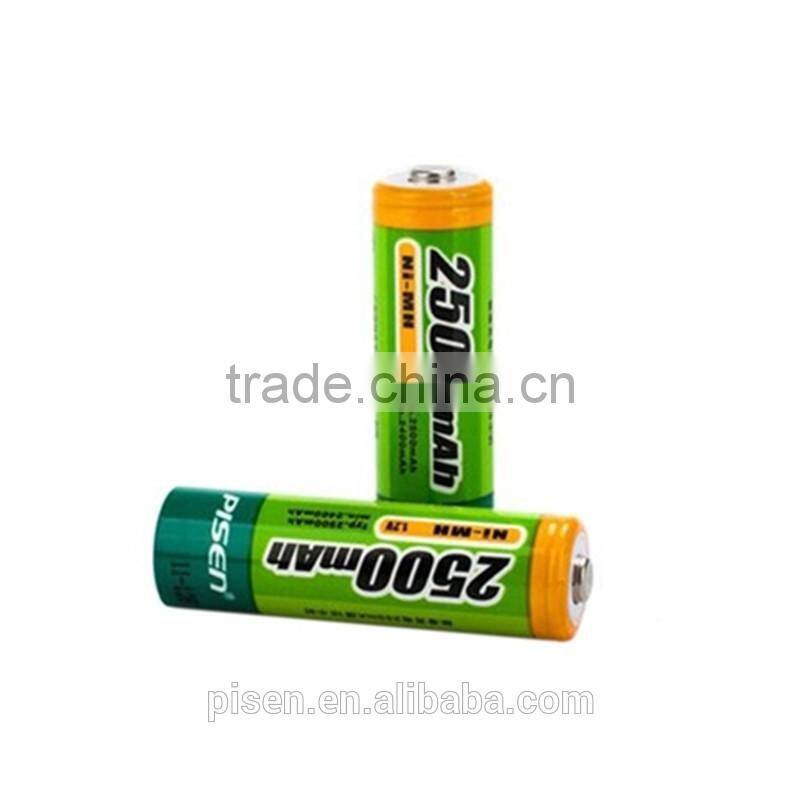 Pisen Rechargeable 1.2V AA 2500mAh Nimh Battery Pack