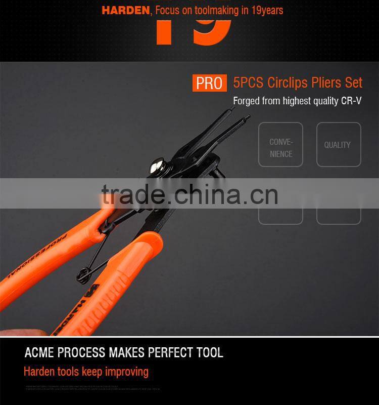 Competitive Price Professional 5PCS Chrome Vanadium Circlip Plier Set