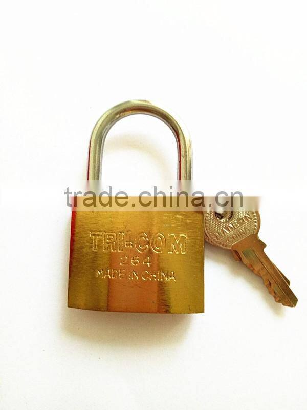 Heavy High Quality Brass Padlock and Key