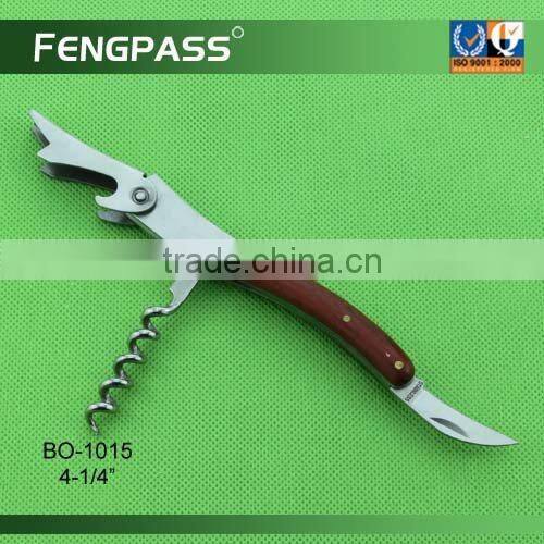 Promotional metal wine bottle opener , wine corkscrew BO-1003