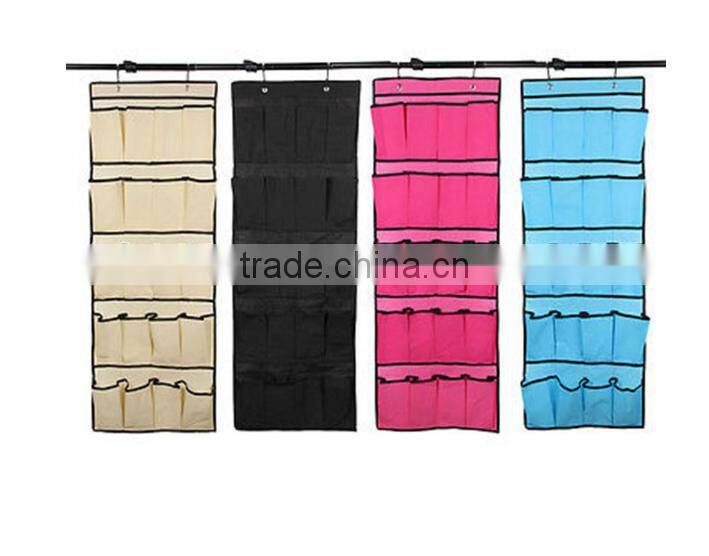20 Pocket Wall Hanging Shoe Organizer Rack Space Saver Storage Bag Over the Door