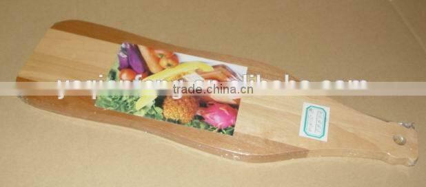 Solid Wood ( Rubber wood + Teak wood) Cutting Board with Fan-shaped